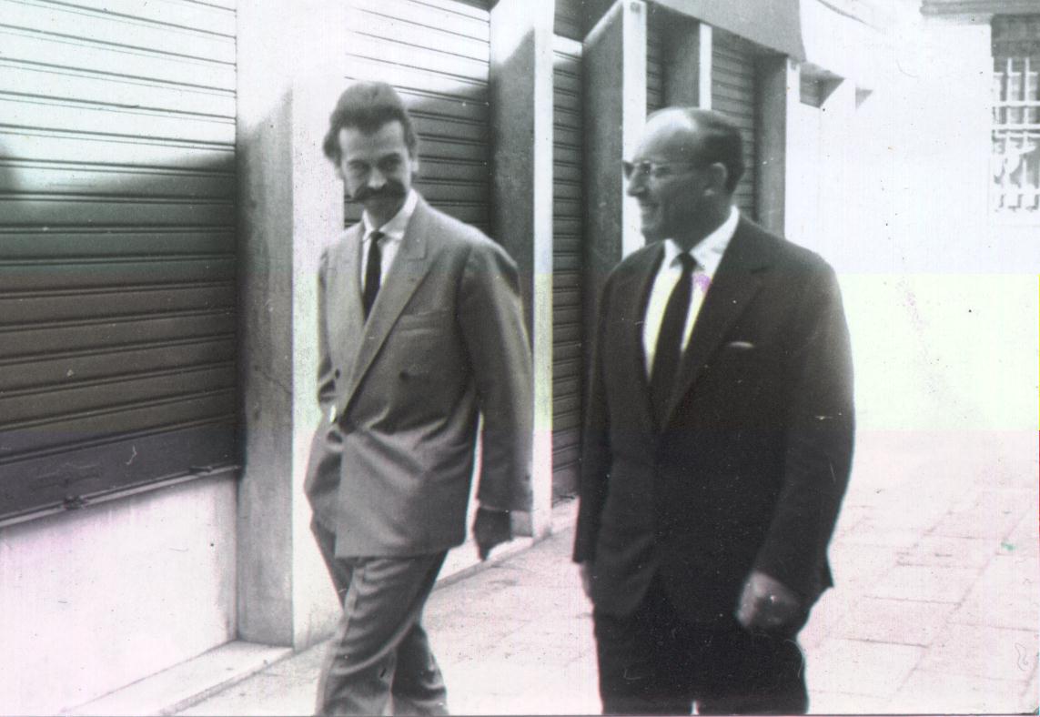 Roberto Pagnani e George Mathieu - anni '50 (Archivio Ghigi-Pagnani)
